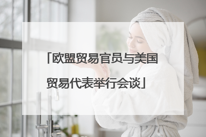 欧盟贸易官员与美国贸易代表举行会谈
