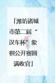 潍坊诸城市第二届“汉车杯”象棋公开赛圆满收官