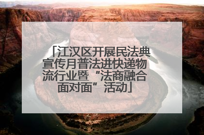江汉区开展民法典宣传月普法进快递物流行业暨“法商融合面对面”活动