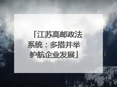 江苏高邮政法系统：多措并举护航企业发展