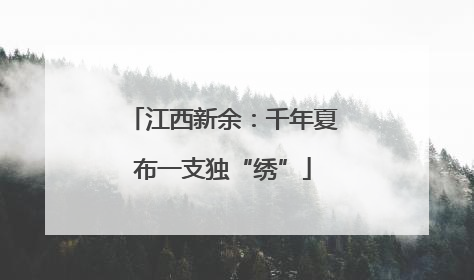 江西新余：千年夏布一支独“绣”