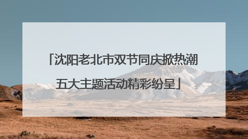 沈阳老北市双节同庆掀热潮 五大主题活动精彩纷呈