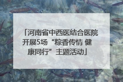 河南省中西医结合医院开展5场“粽香传情 健康同行”主题活动