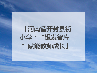 河南省开封县街小学：“银发智库”赋能教师成长