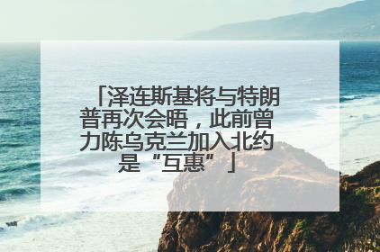 泽连斯基将与特朗普再次会晤，此前曾力陈乌克兰加入北约是“互惠”