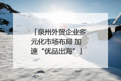 泉州外贸企业多元化市场布局 加速“优品出海”