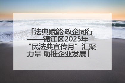 法典赋能·政企同行——锦江区2025年“民法典宣传月”汇聚力量 助推企业发展