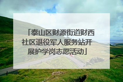 泰山区财源街道财西社区退役军人服务站开展护学岗志愿活动