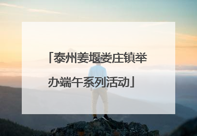 泰州姜堰娄庄镇举办端午系列活动