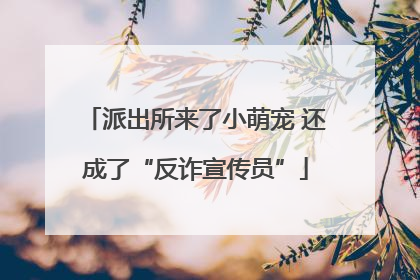 派出所来了小萌宠 还成了“反诈宣传员”