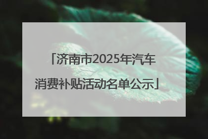 济南市2025年汽车消费补贴活动名单公示
