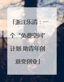 浙江乐清：一个“免费空间”计划 助青年创意变创业