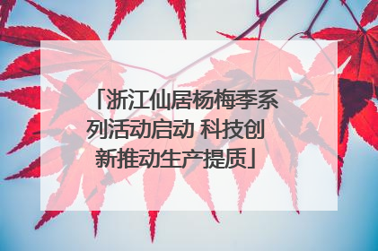 浙江仙居杨梅季系列活动启动 科技创新推动生产提质