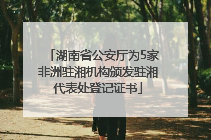 湖南省公安厅为5家非洲驻湘机构颁发驻湘代表处登记证书