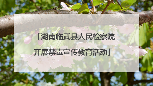 湖南临武县人民检察院开展禁毒宣传教育活动