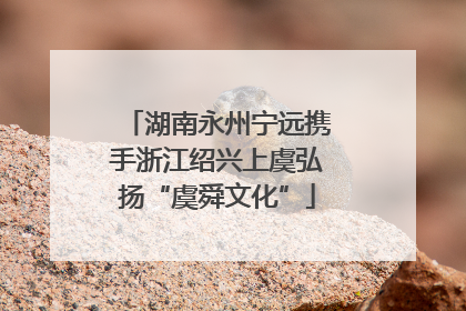 湖南永州宁远携手浙江绍兴上虞弘扬“虞舜文化”