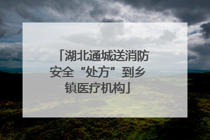 湖北通城送消防安全“处方”到乡镇医疗机构