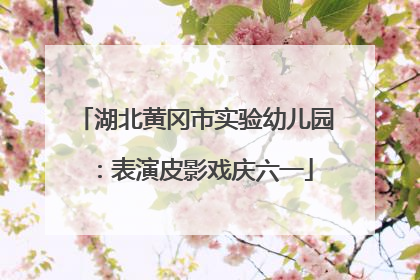 湖北黄冈市实验幼儿园：表演皮影戏庆六一