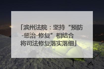 滨州法院：坚持“预防-惩治-修复”相结合 将司法修复落实落细