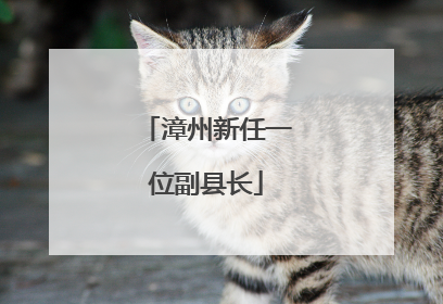 漳州新任一位副县长
