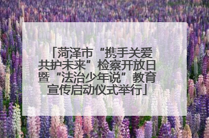 菏泽市“携手关爱 共护未来”检察开放日暨“法治少年说”教育宣传启动仪式举行