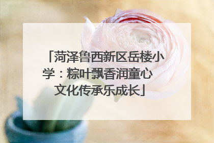 菏泽鲁西新区岳楼小学：粽叶飘香润童心 文化传承乐成长