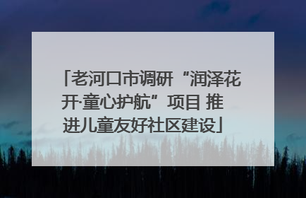 老河口市调研“润泽花开·童心护航”项目 推进儿童友好社区建设