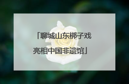 聊城山东梆子戏亮相中国非遗馆