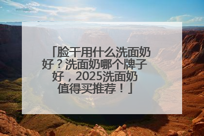 脸干用什么洗面奶好？洗面奶哪个牌子好，2025洗面奶值得买推荐！