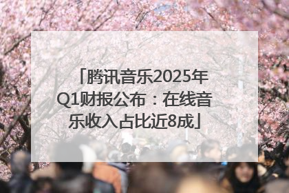 腾讯音乐2025年Q1财报公布：在线音乐收入占比近8成