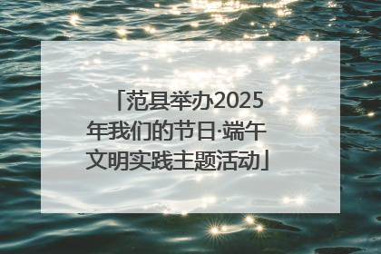 范县举办2025年我们的节日·端午文明实践主题活动