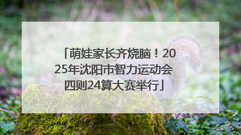 萌娃家长齐烧脑！2025年沈阳市智力运动会四则24算大赛举行
