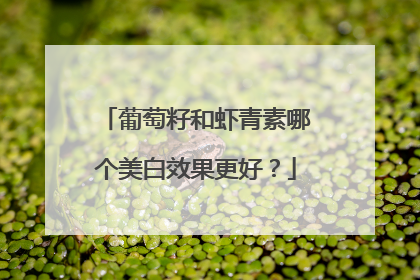 葡萄籽和虾青素哪个美白效果更好？