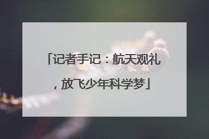 记者手记：航天观礼，放飞少年科学梦