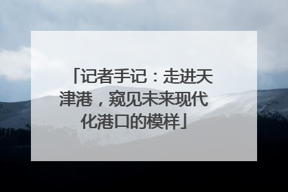 记者手记：走进天津港，窥见未来现代化港口的模样