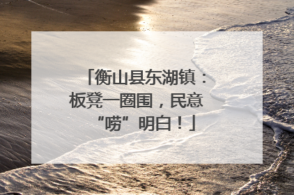 衡山县东湖镇：板凳一圈围，民意“唠”明白！