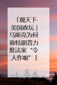 观天下·美国政坛｜马斯克为何称特朗普力推法案“令人作呕”