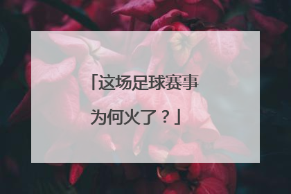 这场足球赛事为何火了？