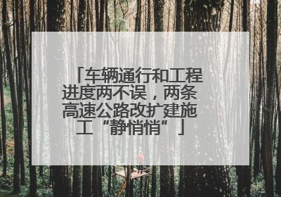 车辆通行和工程进度两不误，两条高速公路改扩建施工“静悄悄”