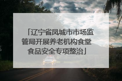 辽宁省凤城市市场监管局开展养老机构食堂食品安全专项整治