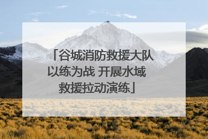 谷城消防救援大队以练为战 开展水域救援拉动演练