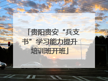 贵阳贵安“兵支书”学习能力提升培训班开班