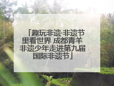 趣玩非遗·非遗节里看世界 成都青羊非遗少年走进第九届国际非遗节