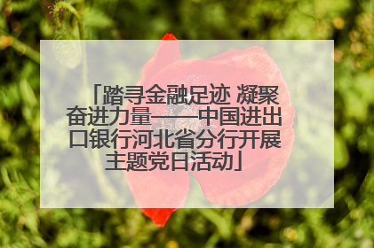 踏寻金融足迹 凝聚奋进力量——中国进出口银行河北省分行开展主题党日活动