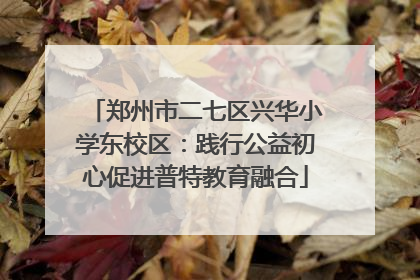 郑州市二七区兴华小学东校区：践行公益初心促进普特教育融合