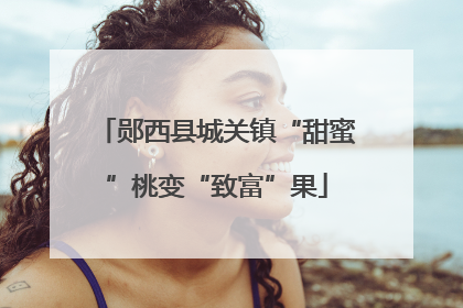 郧西县城关镇“甜蜜”桃变“致富”果
