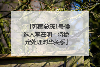 韩国总统1号候选人李在明：将稳定处理对华关系