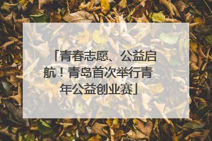 青春志愿、公益启航！青岛首次举行青年公益创业赛