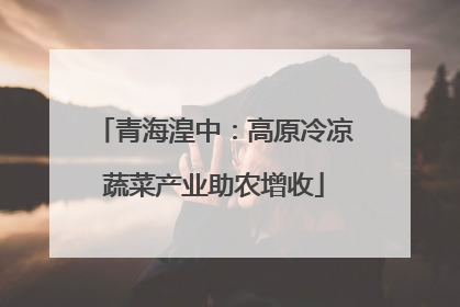 青海湟中：高原冷凉蔬菜产业助农增收