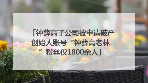 钟薛高子公司被申请破产 创始人账号“钟薛高老林”粉丝仅1800余人